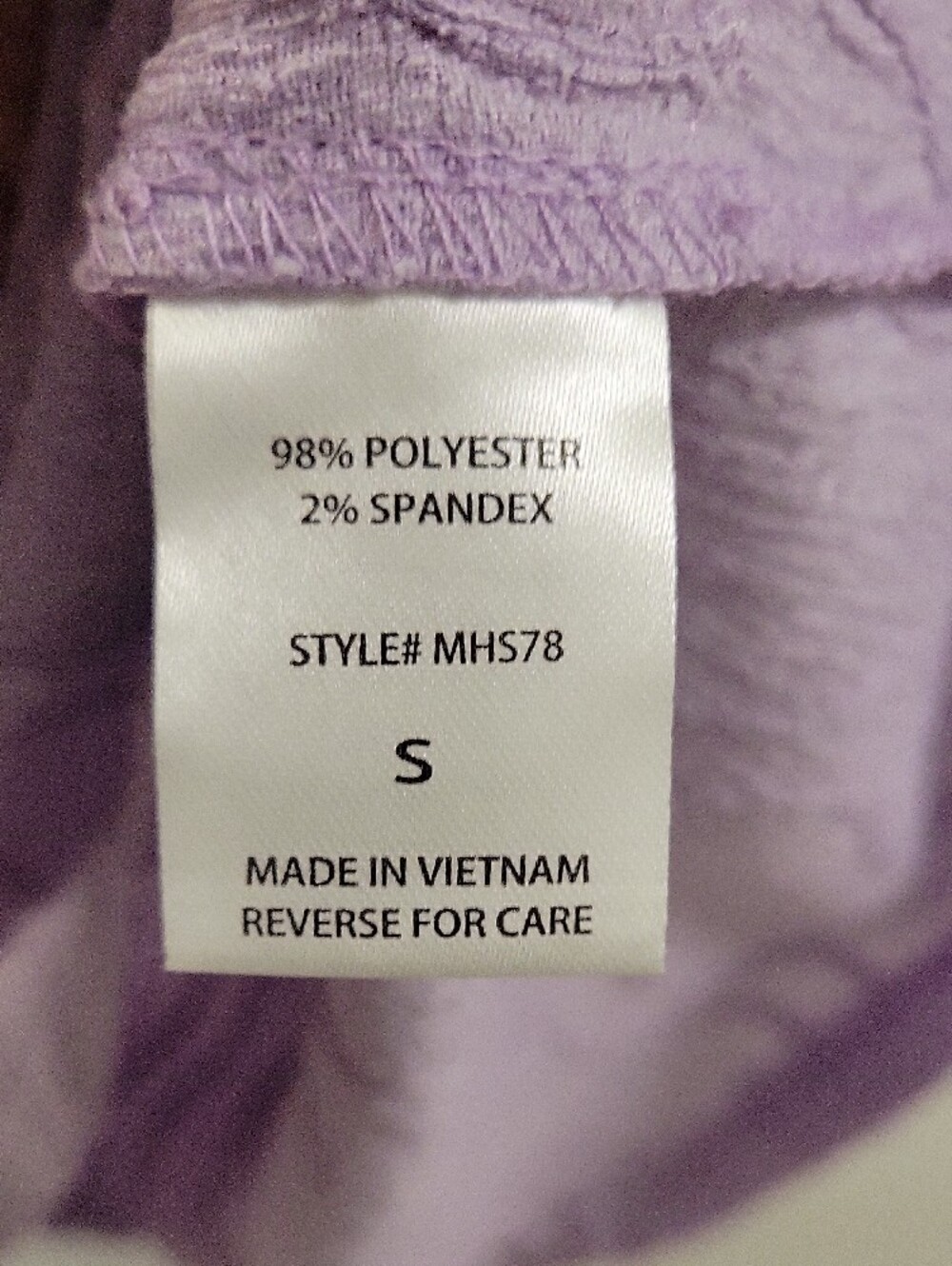 ANDREE BY UNIT Lilac Wave-Texture Short Sleeve Top Size Small - Picture 4 of 6